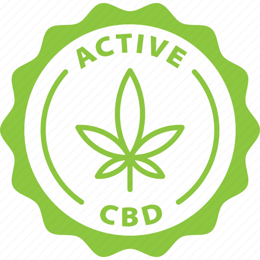 Green, label, active cbd, cbd, medical, cannabis, marijuana icon - Download on Iconfinder