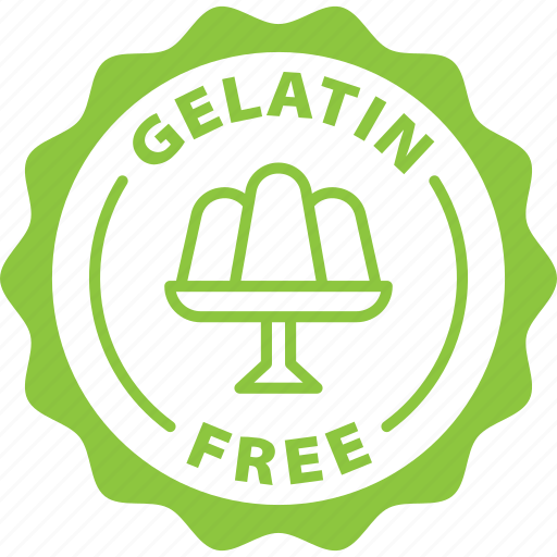 Gelatin free, label, green, jelly free, stamp icon - Download on Iconfinder