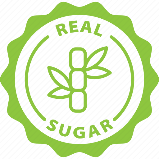 Real sugar, green, stamp, label icon - Download on Iconfinder