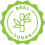 real sugar, green, stamp, label 