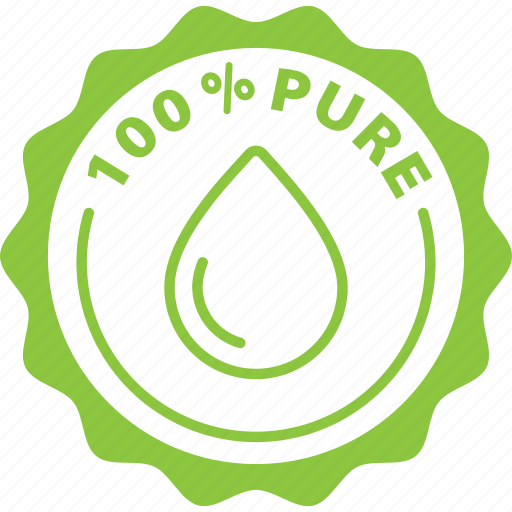 Green, label, pure, drops, oil, food, cosmetics icon - Download on Iconfinder