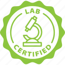 green, label, lab certified, lab, certification, microscope, cbd