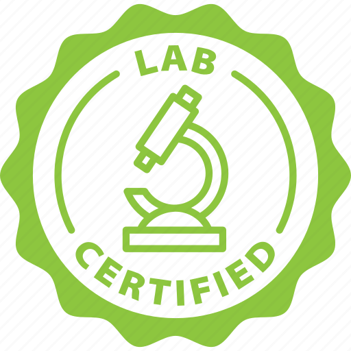Green, label, lab certified, lab, certification, microscope, cbd icon - Download on Iconfinder