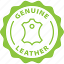 green, label, genuine leather, genuine, leather