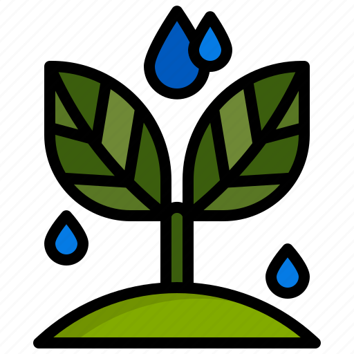 Grow, sprout, plant, nature, water, drop icon - Download on Iconfinder