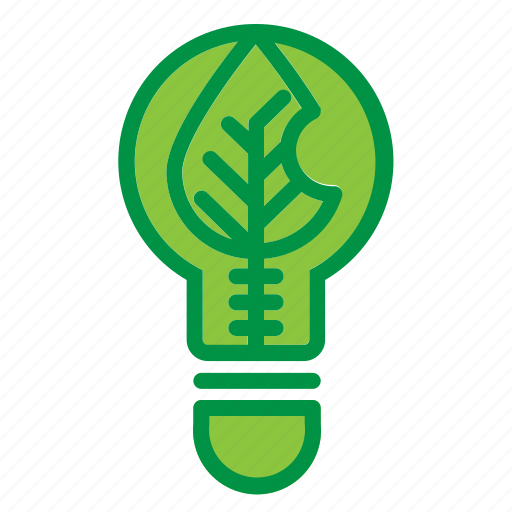 Ecology, electricity, leaf, lightblub icon - Download on Iconfinder