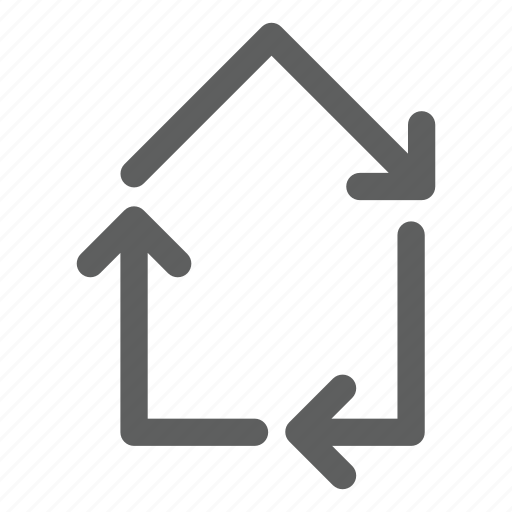 Arrow, eco, house, real estate, recycle icon - Download on Iconfinder