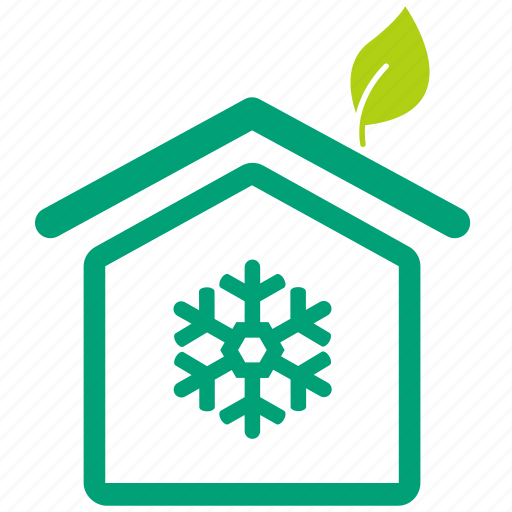 Cool house, eco, eco home, ecology, green, home, temperature icon - Download on Iconfinder