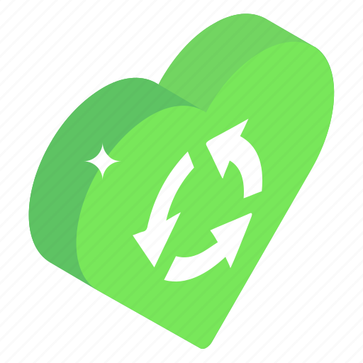 Renewable, recycling, refresh, eco love, ecology icon - Download on Iconfinder