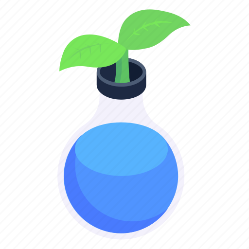 Flask, laboratory, lab research, botany, plant test icon - Download on Iconfinder