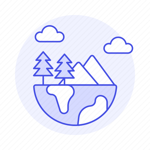 Earth, ecology, ecosystem, forest, globe, half, mini icon - Download on Iconfinder