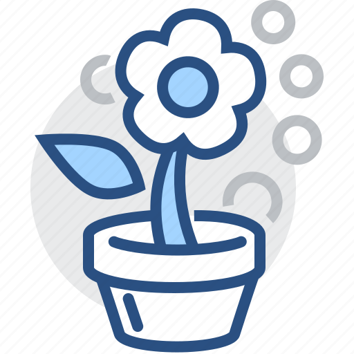 Flower, grow, leaf, nature, plant, pot icon - Download on Iconfinder