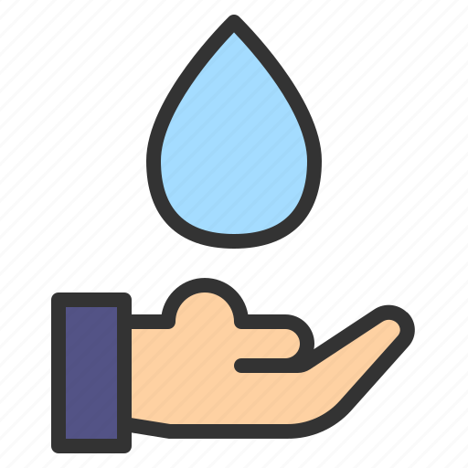Water, drop, hand, ecology, recycling, ecology and environment icon - Download on Iconfinder
