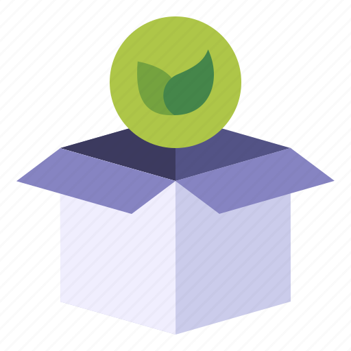 Organic, product, sustainable, ecology, environment, leaf, box icon - Download on Iconfinder
