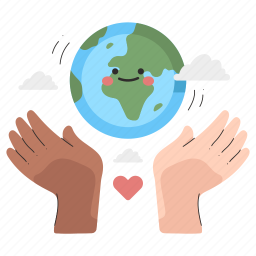 Ecology, hand, gestures, taking, care, planet, heart illustration - Download on Iconfinder