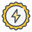 energy, power, electricity, ecology, eco, badge 
