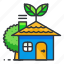 ecology, green, house, tree 