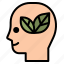 brain, thought, leaf, head, nature 