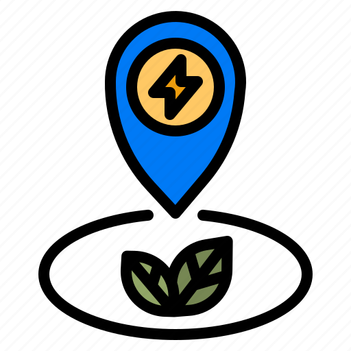 Charge, station, electric, vehicle, pin icon - Download on Iconfinder