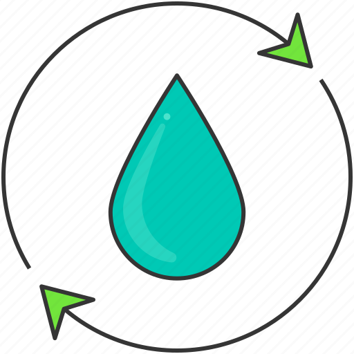 Drop, green, recycle, rotation, water icon - Download on Iconfinder