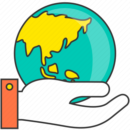 Earth, environment, global, globe, hand, protection, world icon - Download on Iconfinder