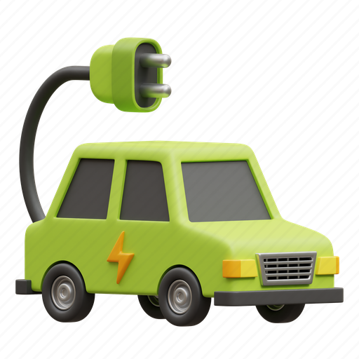 Electric, car, vehicle, ev, transport, transportation, ecology 3D illustration - Download on Iconfinder