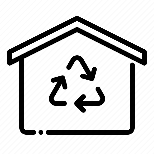 Recycling house, home, reduce, reuse icon - Download on Iconfinder