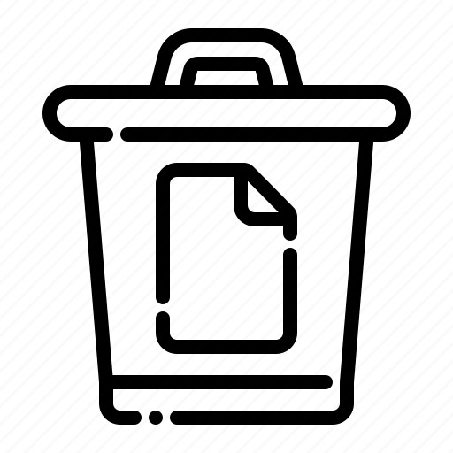 Trash bin, paper, document, garbage icon - Download on Iconfinder