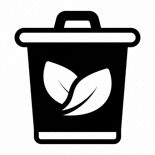 Trash bin, leaf, garbage, organic icon - Download on Iconfinder
