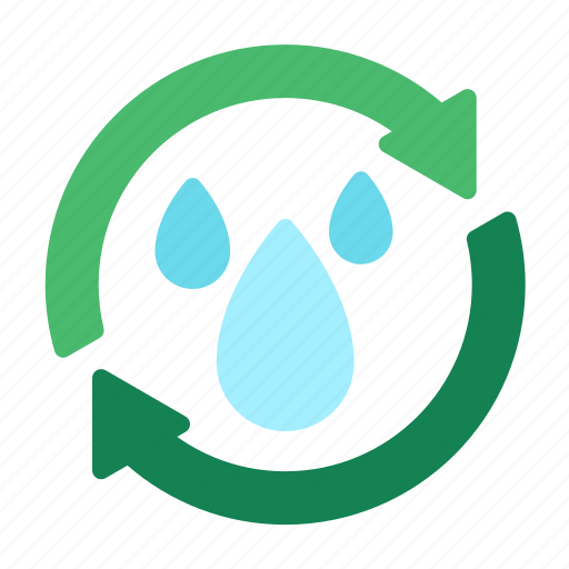 Reuse, water, drop, arrow icon - Download on Iconfinder