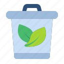 eco, leaf, trash bin, organic