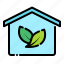 home, house, leaf, eco 