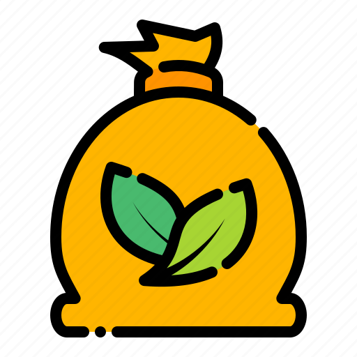 Trash bag, leaf, eco, organic icon - Download on Iconfinder