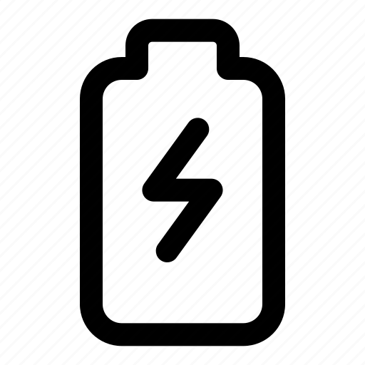 Battery, full, status, lightning, level, electonics icon - Download on Iconfinder
