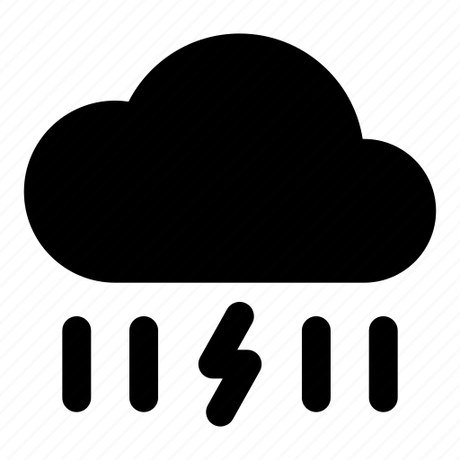 Rain, thunder, storm, lightning, cloud, thunderstorm, weather icon - Download on Iconfinder