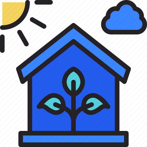 Green, house, eco, energy, ecology, plant, power icon - Download on Iconfinder