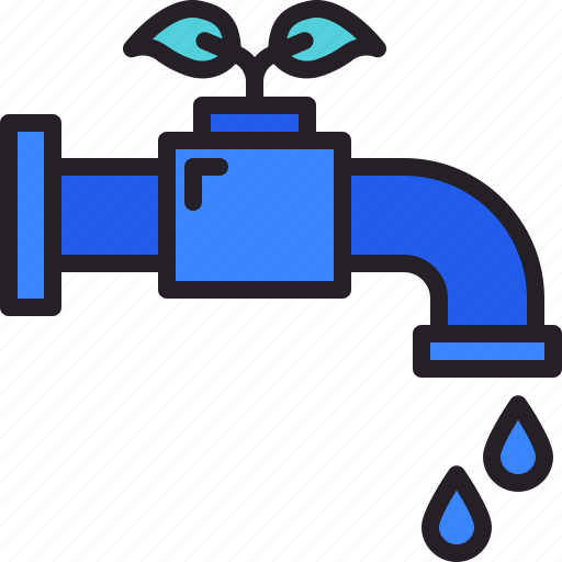 Save, water, faucet, tap, leaf, recycle icon - Download on Iconfinder