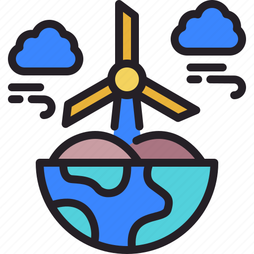 Wind, energy, turbine, green, power, electricity icon - Download on Iconfinder