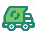 truck, eco truck, recycle truck, vehicle, transport, delivery truck, garbage truck, trash, transportation