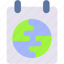 calendar, mother, earth, day, ecology, and, environment, world