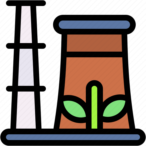 Nuclear, plant, power, industry, ecology, and, environment icon - Download on Iconfinder