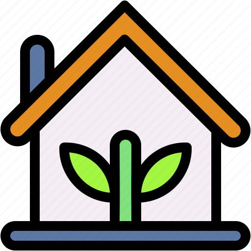 Green, house, eco, ecology, and, environment, plant icon - Download on Iconfinder