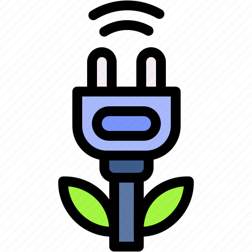 Green, power, ecology, and, environment, plug, leave icon - Download on Iconfinder
