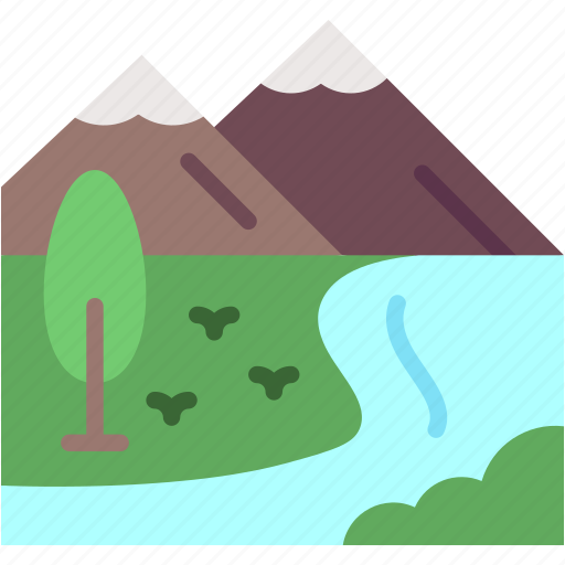 Mountain, lake, nature, water, river, landscape icon - Download on Iconfinder