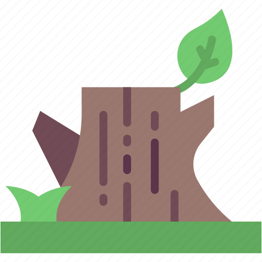 Tree, stump, botanical, green icon - Download on Iconfinder