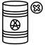 no, nuclear, waste, garbage, drum, cross 