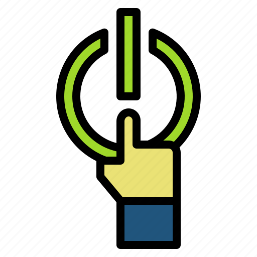 Hand, light, off, power, switch, turn icon - Download on Iconfinder