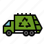 garbage, recycle, trash, truck 