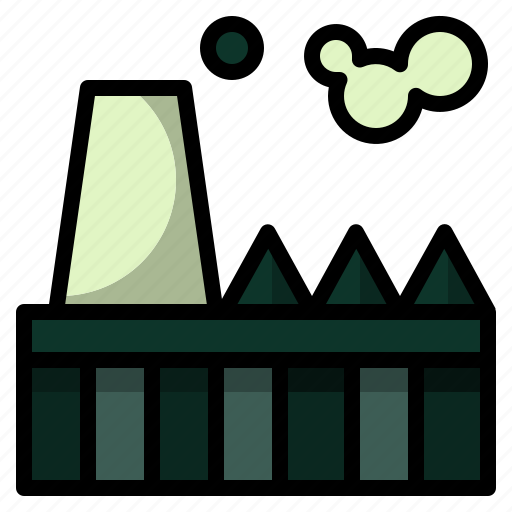 Buildings, fectory, industry, plant, pollution, power icon - Download on Iconfinder