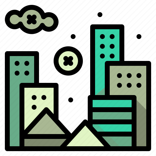 Buildings, cityscape, ecology, pollution icon - Download on Iconfinder